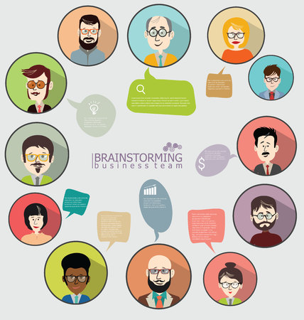 Brainstorming business concept modern design infographicのイラスト素材