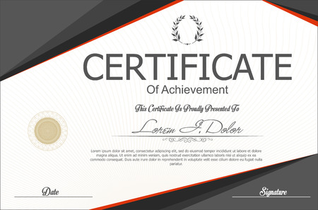Certificate or diploma templateのイラスト素材
