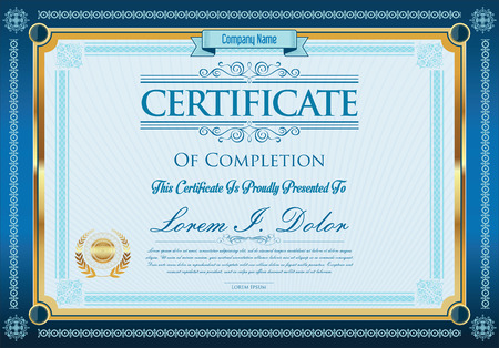 Certificate or diploma templateのイラスト素材