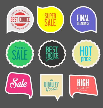Modern sale stickers collectionのイラスト素材