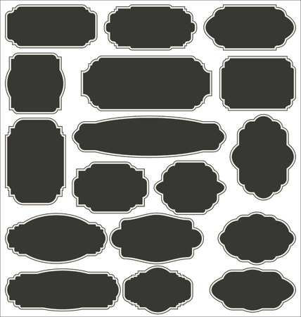 Vector set of vintage framesのイラスト素材