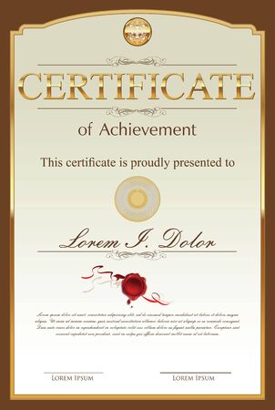 Certificate or diploma templateのイラスト素材