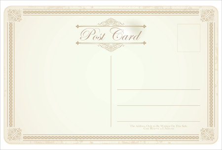 Postcard vector retro vintage designのイラスト素材