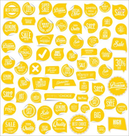 Sale stickers and tags collectionのイラスト素材