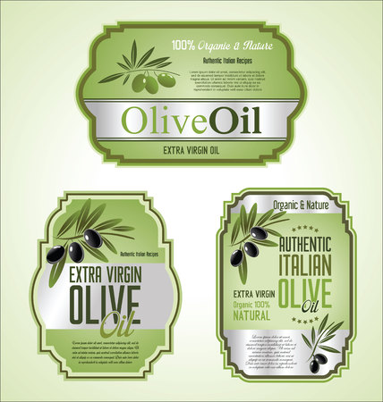 Olive oil labels and design elementsのイラスト素材