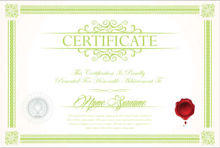 Certificate or diploma templateのイラスト素材