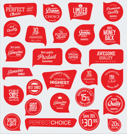 Modern badges and labels collectionのイラスト素材