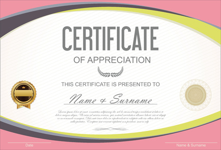 Certificate or diploma templateのイラスト素材