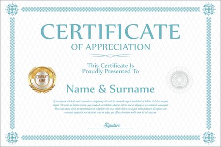 Certificate template retro design backgroundのイラスト素材