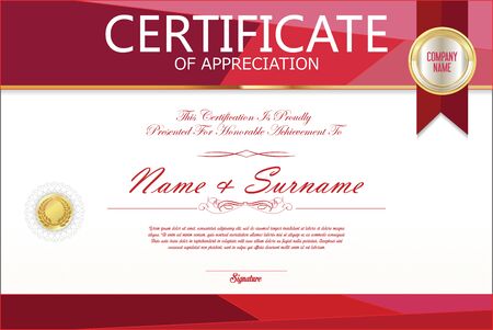 Certificate retro design templateのイラスト素材