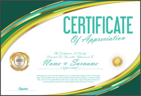 Certificate template retro designのイラスト素材