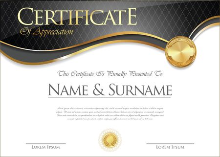 Certificate collection retro designのイラスト素材