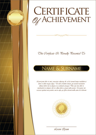 Certificate or diploma templateのイラスト素材