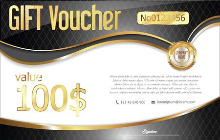 Gift voucher retro design templateのイラスト素材