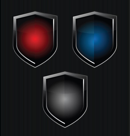 Black shield retro vintage black design collectionのイラスト素材