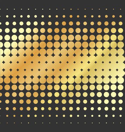 Abstract dotted vector golden background halftone effectのイラスト素材