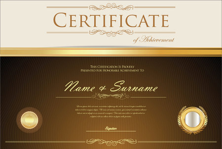 Certificate or diploma retro templateのイラスト素材
