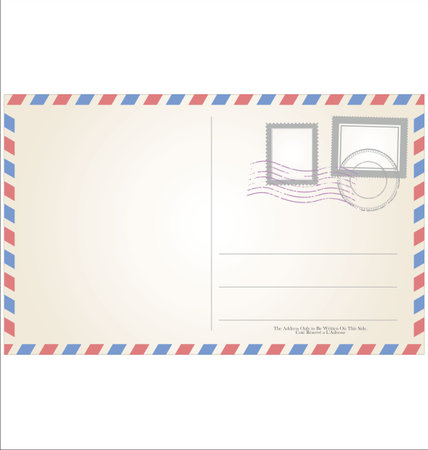 Post card template vector illustrationのイラスト素材