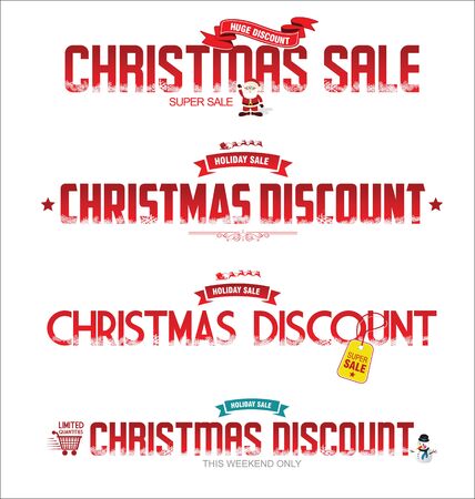 Christmas sale web banner vector illustrationのイラスト素材