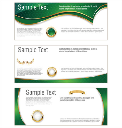 Collection of horizontal banners templates vector illustrationのイラスト素材