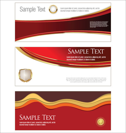 Collection of horizontal banners templates vector illustrationのイラスト素材