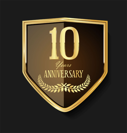 anniversary background 10 yearsのイラスト素材