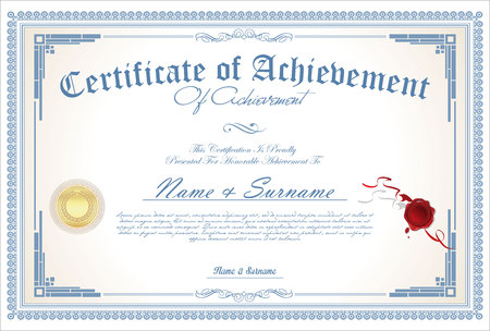 certificateのイラスト素材