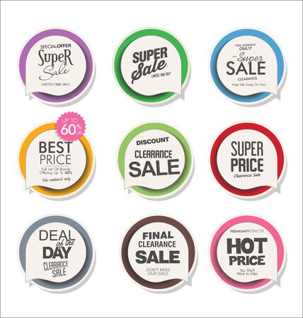 Price tag retro vintage collection vector illustrationのイラスト素材