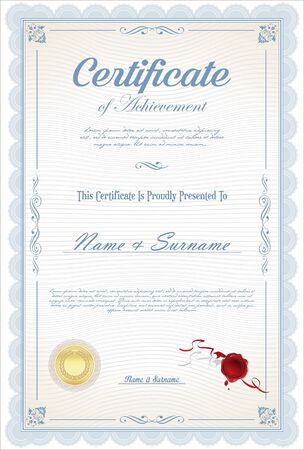 certificate or diploma retro designのイラスト素材