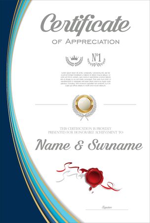 certificate or diploma retro designのイラスト素材