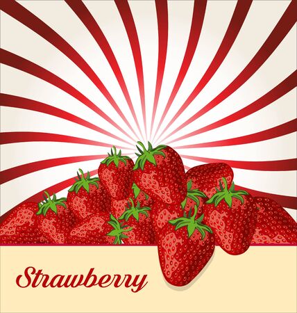 Strawberry fruit healthy food backgroundのイラスト素材