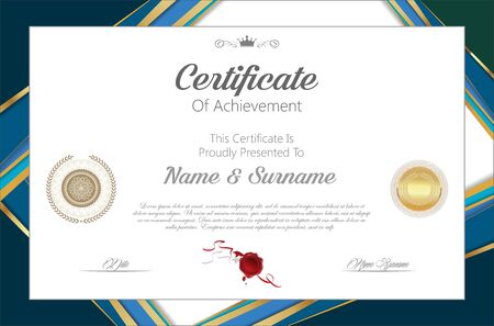 certificate or diploma retro designのイラスト素材