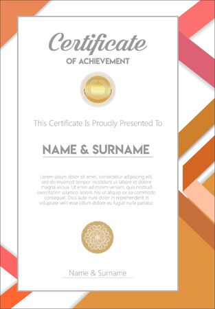certificate or diploma retro designのイラスト素材