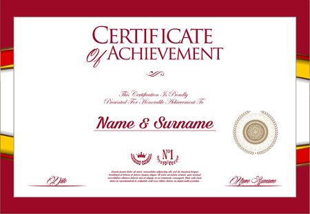 certificate or diploma retro designのイラスト素材