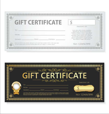gift certificate retro designのイラスト素材