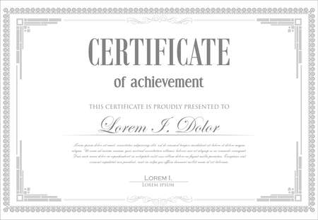 Certificate or diploma retro vintage designのイラスト素材