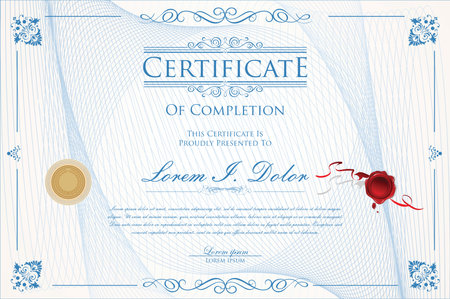 Certificate or diploma retro vintage design illustrationのイラスト素材
