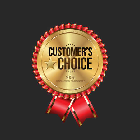 Golden badge of customers editors or buyers choiceのイラスト素材