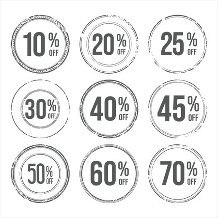 Collection of promotional offers and seasonal saleのイラスト素材