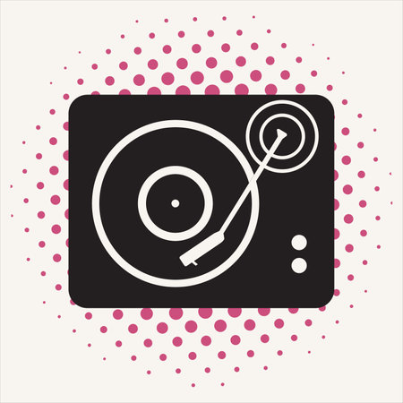 Black vinyl record disc flat concept vector illustrationのイラスト素材