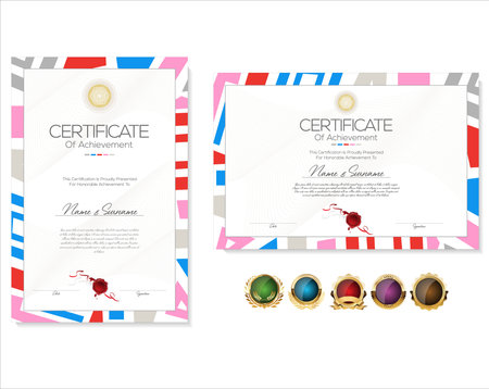 Elegant certificate or diploma retro vintageのイラスト素材