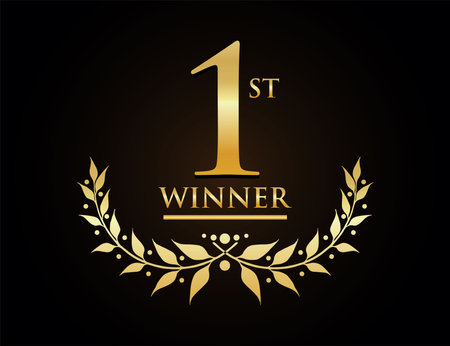 Award winner badge isolated illustrationのイラスト素材