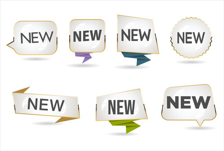 New arrival Badge and Tags in Flat Design Styleのイラスト素材