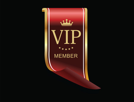 VIP premium and exclusive sign and crown isolated on black backgroundのイラスト素材