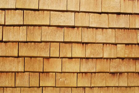shingled wall of a bavarian farm houseの写真素材
