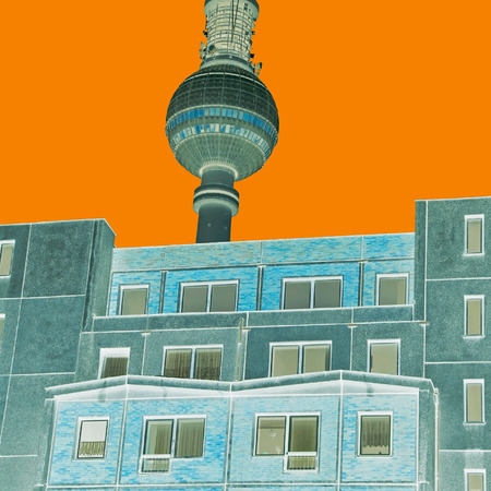 facades in east berlin, former gdr, germanyのeditorial素材