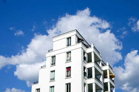 modern town houses, apartment buildings in berlin, germany