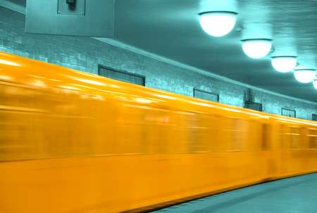 black and white subway station JannowitzbrÃ¼cke in Berlin Neukoelln, germanyのeditorial素材