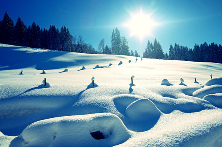 winter in the german alps, allgau