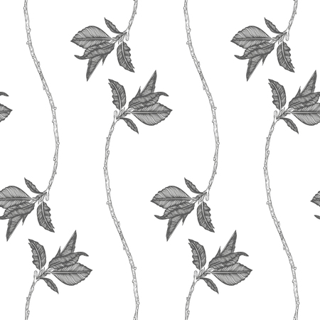 Seamless pattern with cherry blossoms. Seamless pattern can be used for wallpaper, printing picture, textiles, background, surface textures.のイラスト素材